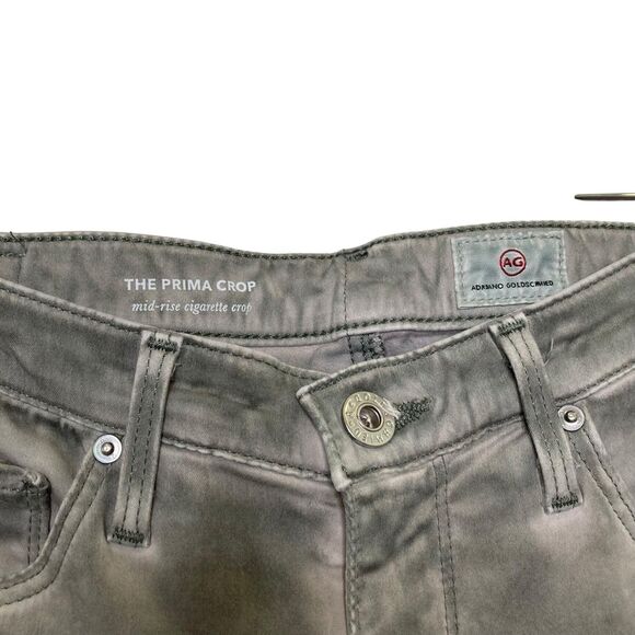 Adriano Goldschmied Anthropologie The Prima Crop Cigarette Jeans Pants Gray 26 - Picture 5 of 12
